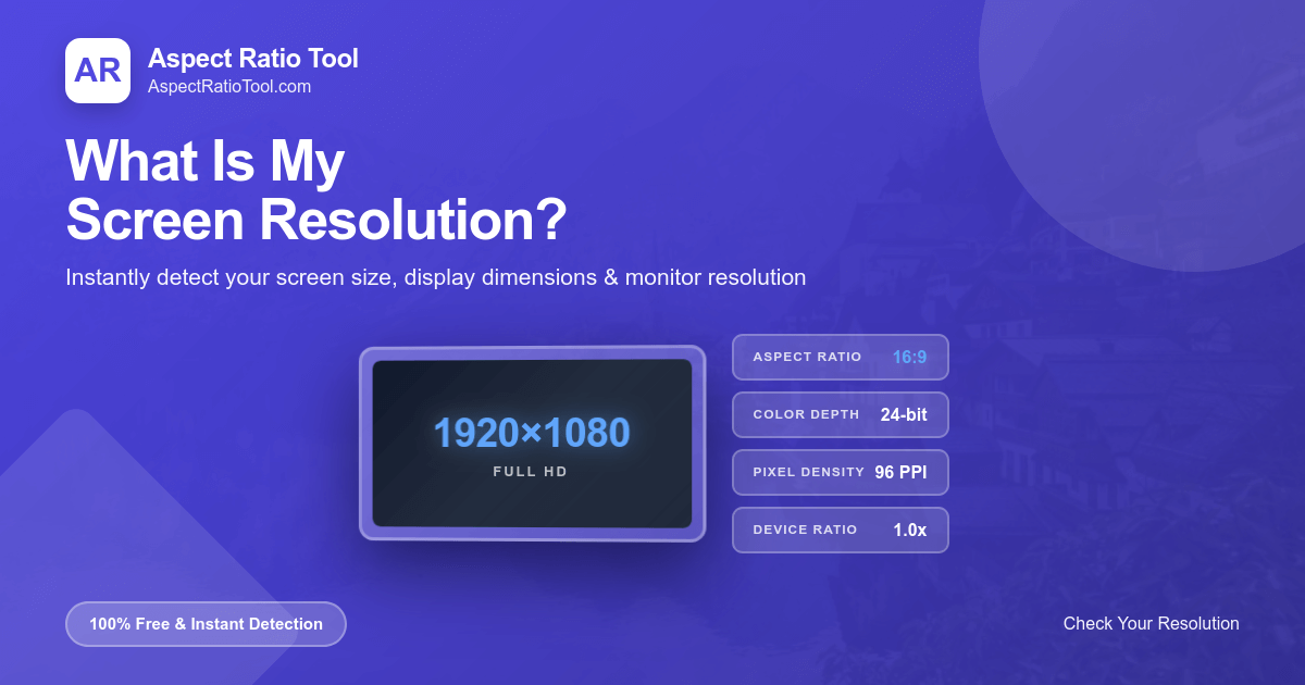 What Is My Screen Resolution? | Display Size Checker - Aspect Ratio Tool